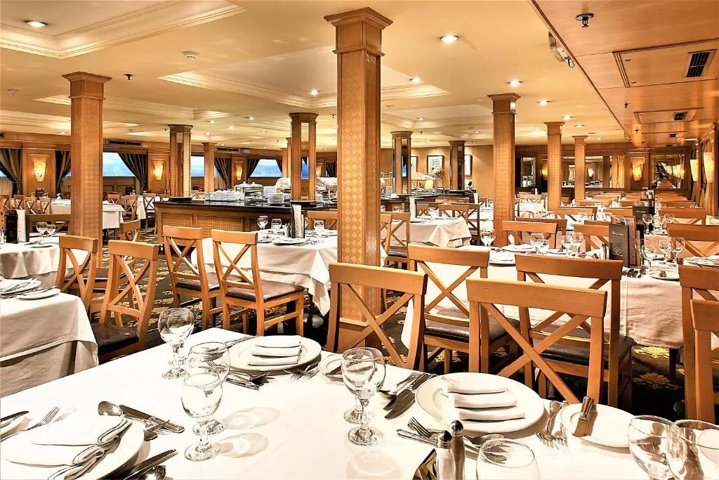 Restaurant aboard the JAZ Crown Jubilee Nile Cruise Nile cruise